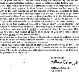 Announcements, 1970-10-14. ...
