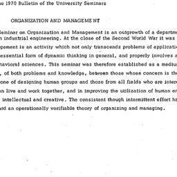 Correspondence, Organizatio...