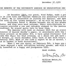Announcements, 1970-12-17. ...