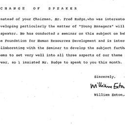 Announcements, 1970-12-07. ...