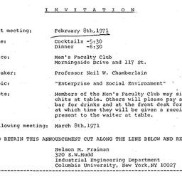 Announcements, 1971-02-08. ...
