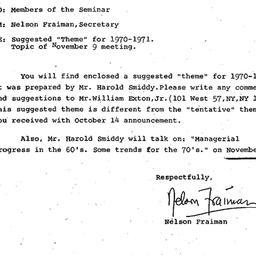 Correspondence, 1970-11-09....
