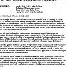 Announcements, 1995-09-11. ...