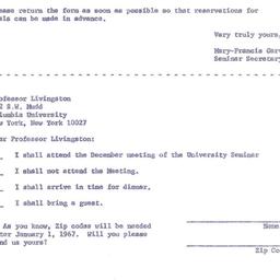 Announcements, 1966-12-01. ...
