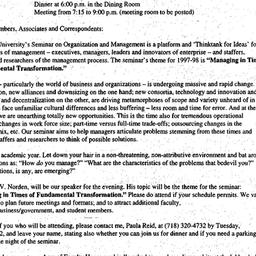 Announcements, 1997-09-08. ...