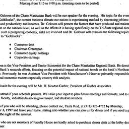 Announcements, 1997-11-10. ...