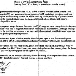 Announcements, 1998-04-13. ...