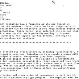 Minutes, 1987-11-09. Organi...