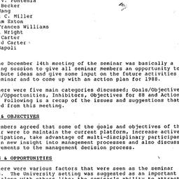Minutes, 1987-12-14. Organi...