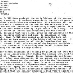 Minutes, 1988-02-08. Organi...