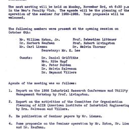 Announcements, 1958-11-03. ...