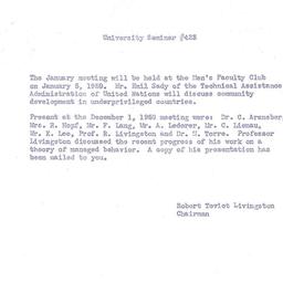 Announcements, 1959-01-05. ...
