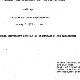 Minutes, 1972-05-08. Organi...