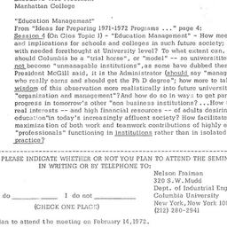 Announcements, 1972-02-14. ...