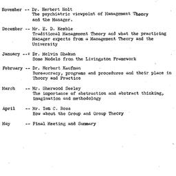Schedules, Organization and...