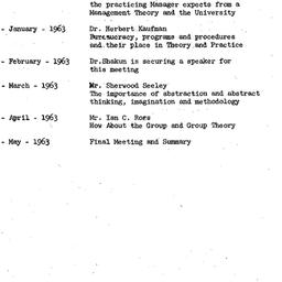 Schedules, Organization and...