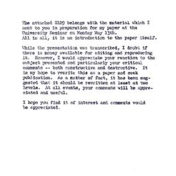 Speaker's paper, 1963-0...