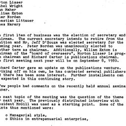 Minutes, 1980-05-12. Organi...