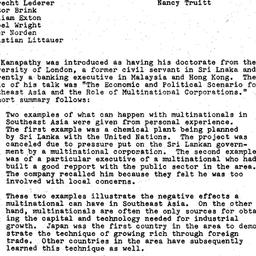 Minutes, 1980-04-14. Organi...