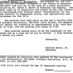 Announcements, 1970-05-11. ...