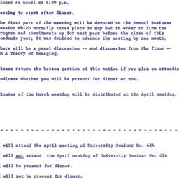 Announcements, 1961-04-10. ...