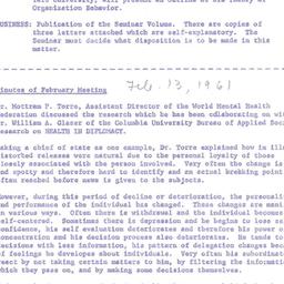 Minutes, 1961-02-13. Organi...