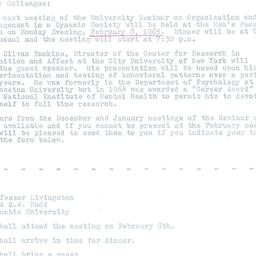 Announcements, 1965-01-29. ...