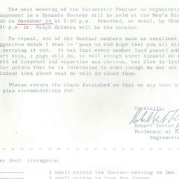 Announcements, 1964-12-03. ...