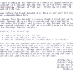 Announcements, 1964-10-30. ...