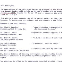 Announcements, 1964-12-28. ...