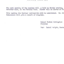 Announcements, 1955-11-21. ...