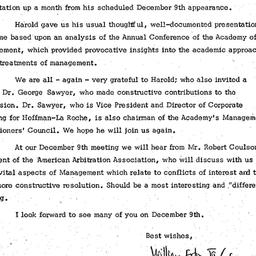 Announcements, 1974-12-09. ...