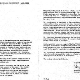 Minutes, 1974-09-09. Organi...