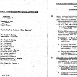 Minutes, 1974-11-11. Organi...