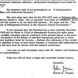 Announcements, 1975-01-13. ...