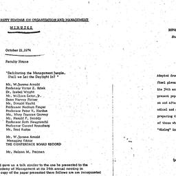 Minutes, 1974-10-21. Organi...