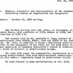 Announcements, 1982-09-24. ...