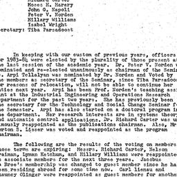 Minutes, 1983-05-09. Organi...