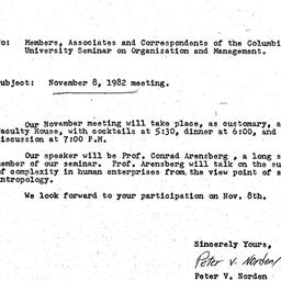 Announcements, 1982-10-25. ...