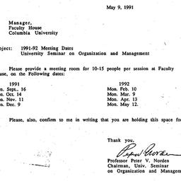 Announcements, 1992-05-09. ...