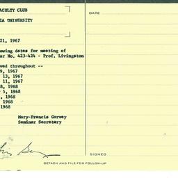 Schedules, 1967-09-21. Orga...