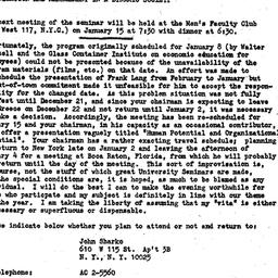 Announcements, 1968-01-15. ...