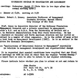 Announcements, 1968-03-13. ...