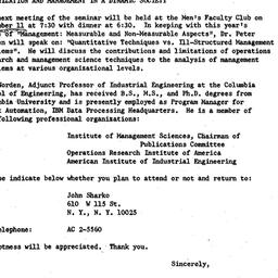 Announcements, 1967-12-11. ...