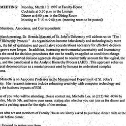 Announcements, 1997-03-10. ...