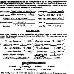 Announcements, 1997-01-13. ...