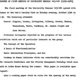Minutes, 1959-10-31. Organi...