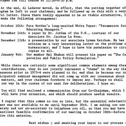 Announcements, 1977-10-10. ...