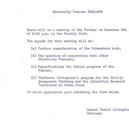 Announcements, 1954-12-06. ...