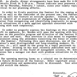 Announcements, 1985-01-30. ...